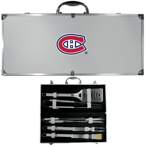 Montreal Canadiens® 8 pc BBQ Set - Stainless Steel w/Metal Case