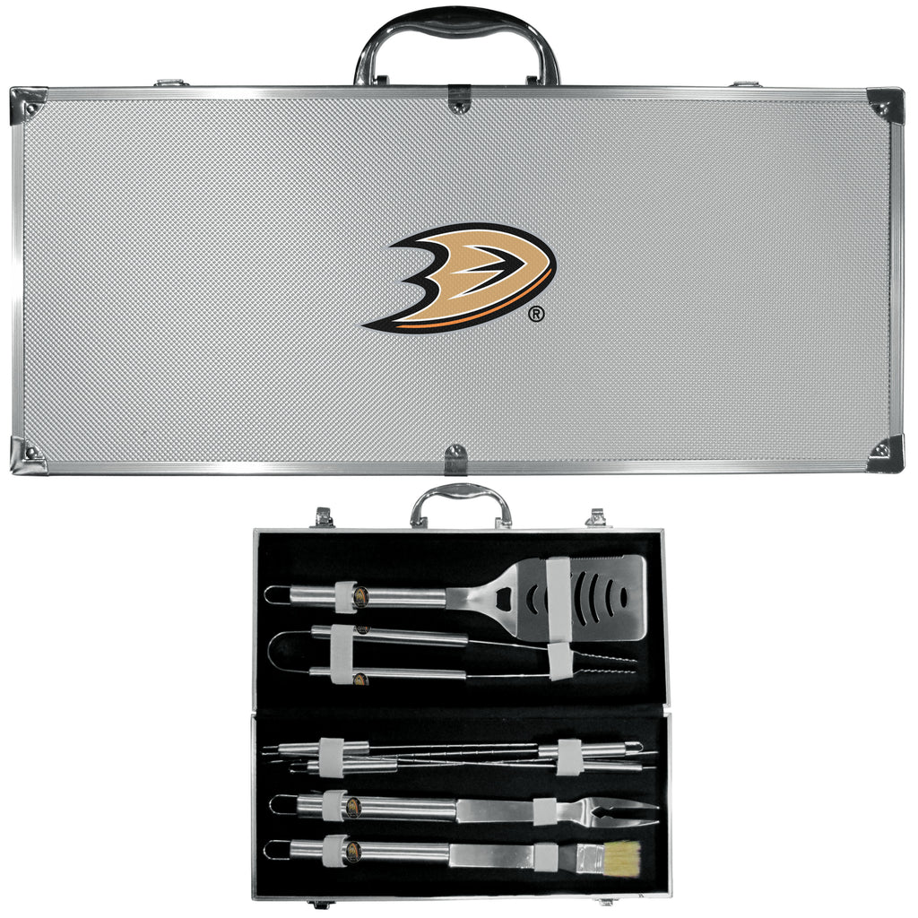 Anaheim Ducks® 8 pc BBQ Set - Stainless Steel w/Metal Case