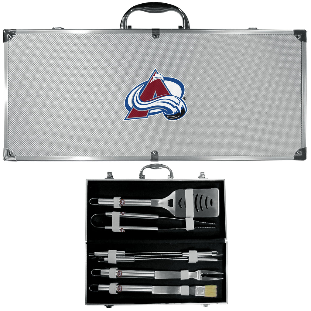 Colorado Avalanche® 8 pc BBQ Set - Stainless Steel w/Metal Case
