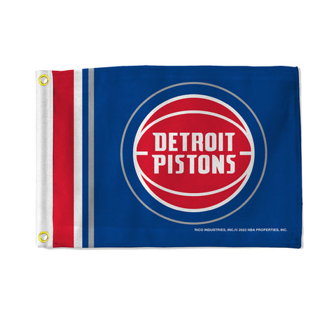 Detroit Pistons Flag 12x17 Striped Utility