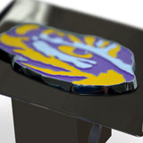 Los Angeles Lakers Hitch Cover Color on Black 3.4"x4"