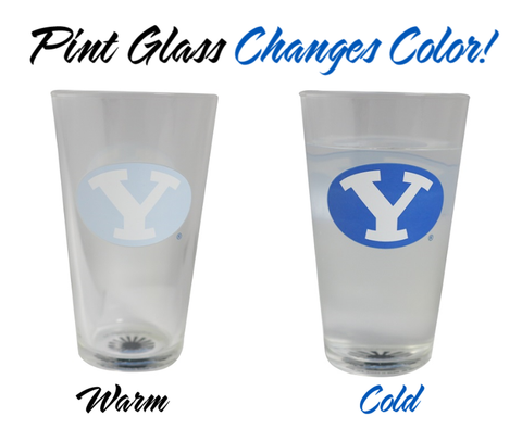 BYU Cougars Color Changing Pint Glass