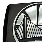 Ohio State Buckeyes Hitch Cover Chrome on Black 3.4"x4"