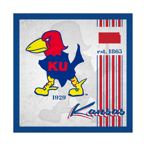 Kansas Jayhawks Sign Wood 10x10 Album Design