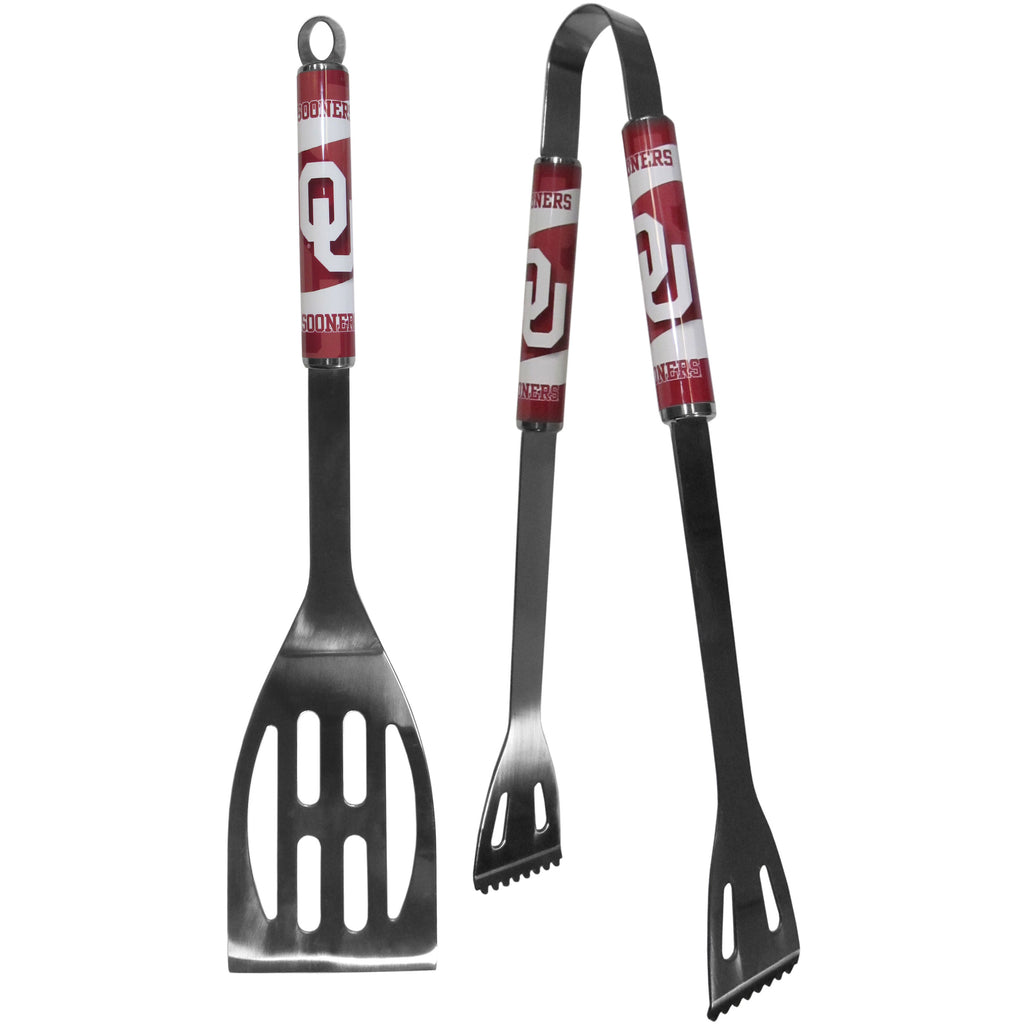 Oklahoma Sooners 2 pc Steel BBQ Tool Set