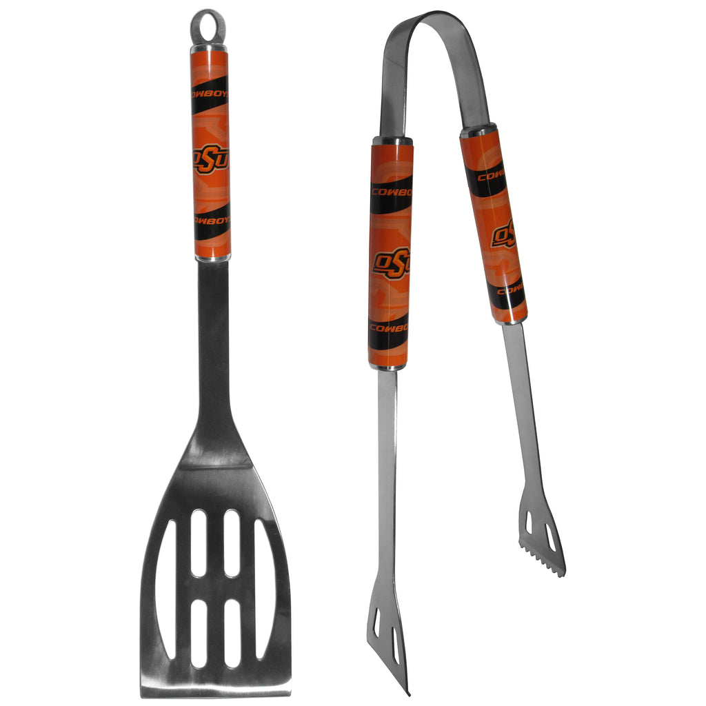 Oklahoma State Cowboys   2 pc Steel BBQ Tool Set 