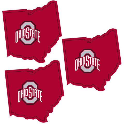Ohio State Buckeyes   Home State Decal 3pk 
