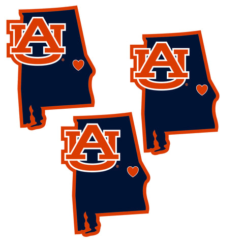 Auburn Tigers   Home State Decal 3pk 