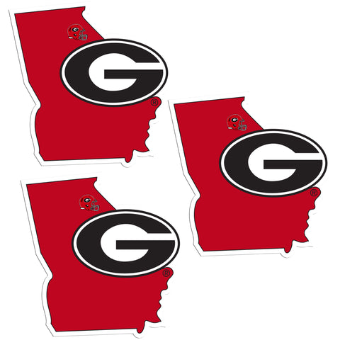 Georgia Bulldogs   Home State Decal 3pk 