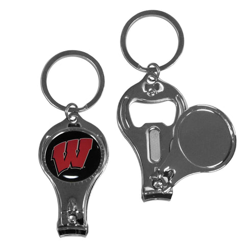 Wisconsin Badgers Nail Care/Bottle Opener Key Chain