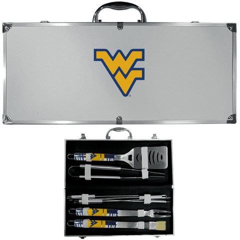 W. Virginia Mountaineers 8 pc BBQ Set - Tailgater