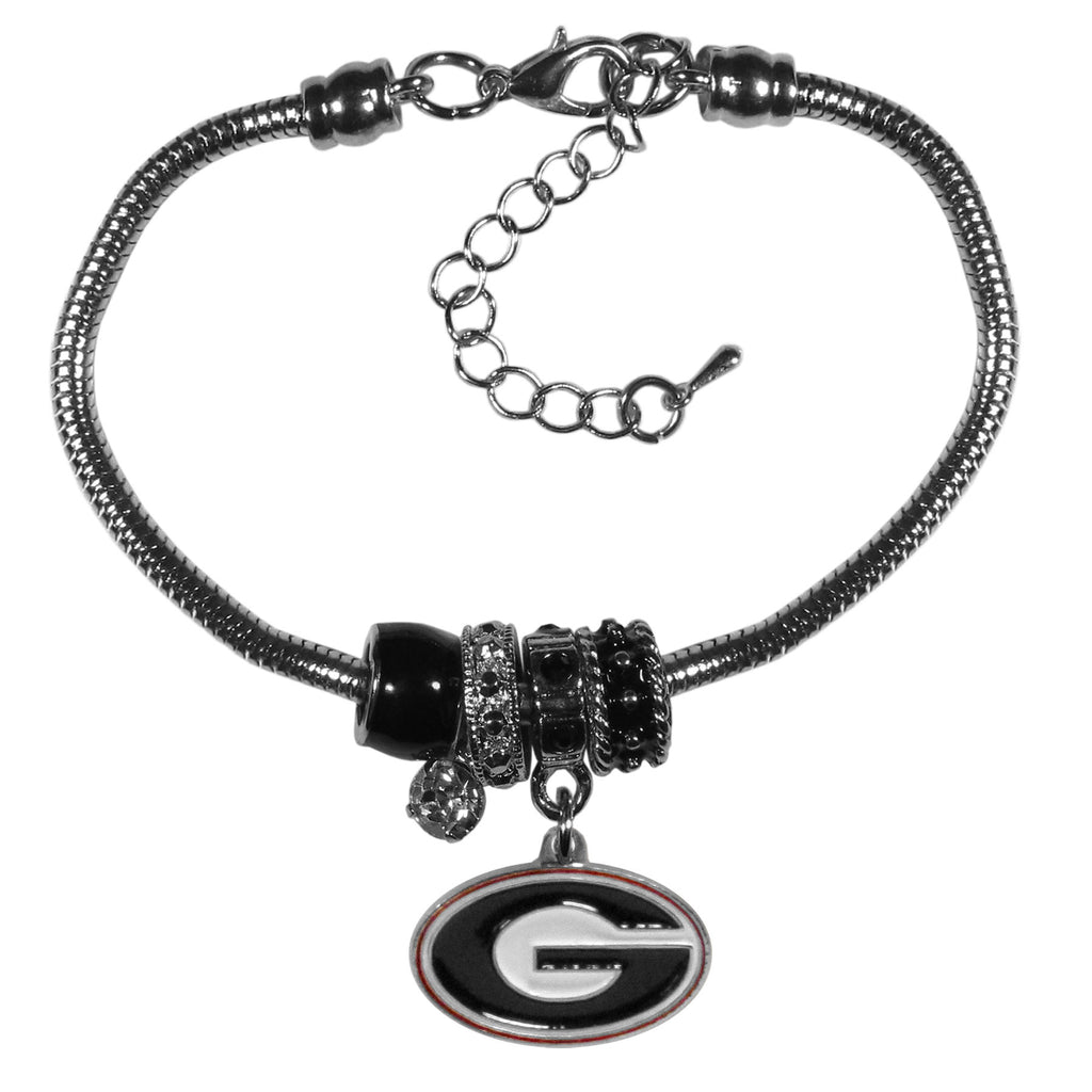 Georgia Bulldogs Euro Bead Bracelet