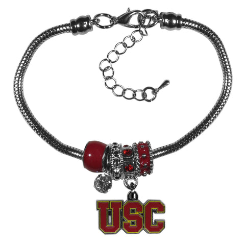 USC Trojans Euro Bead Bracelet