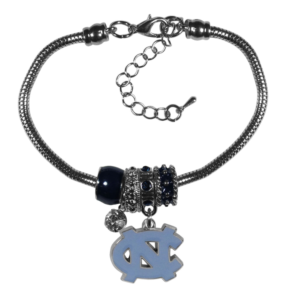 North Carolina Tar Heels   Euro Bead Bracelet 