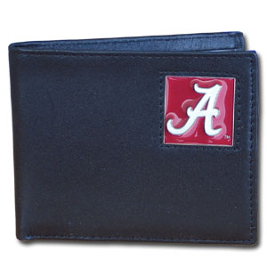 Alabama Crimson Tide   Leather Bi fold Wallet Packaged in Gift Box 