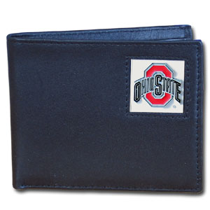 Ohio State Buckeyes   Leather Bi fold Wallet Packaged in Gift Box 