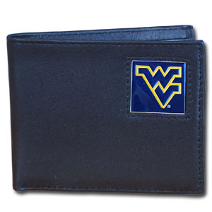 W. Virginia Mountaineers Leather Bifold Wallet