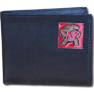Maryland Terrapins Leather Bifold Wallet