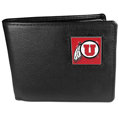 Utah Utes Leather Bifold Wallet