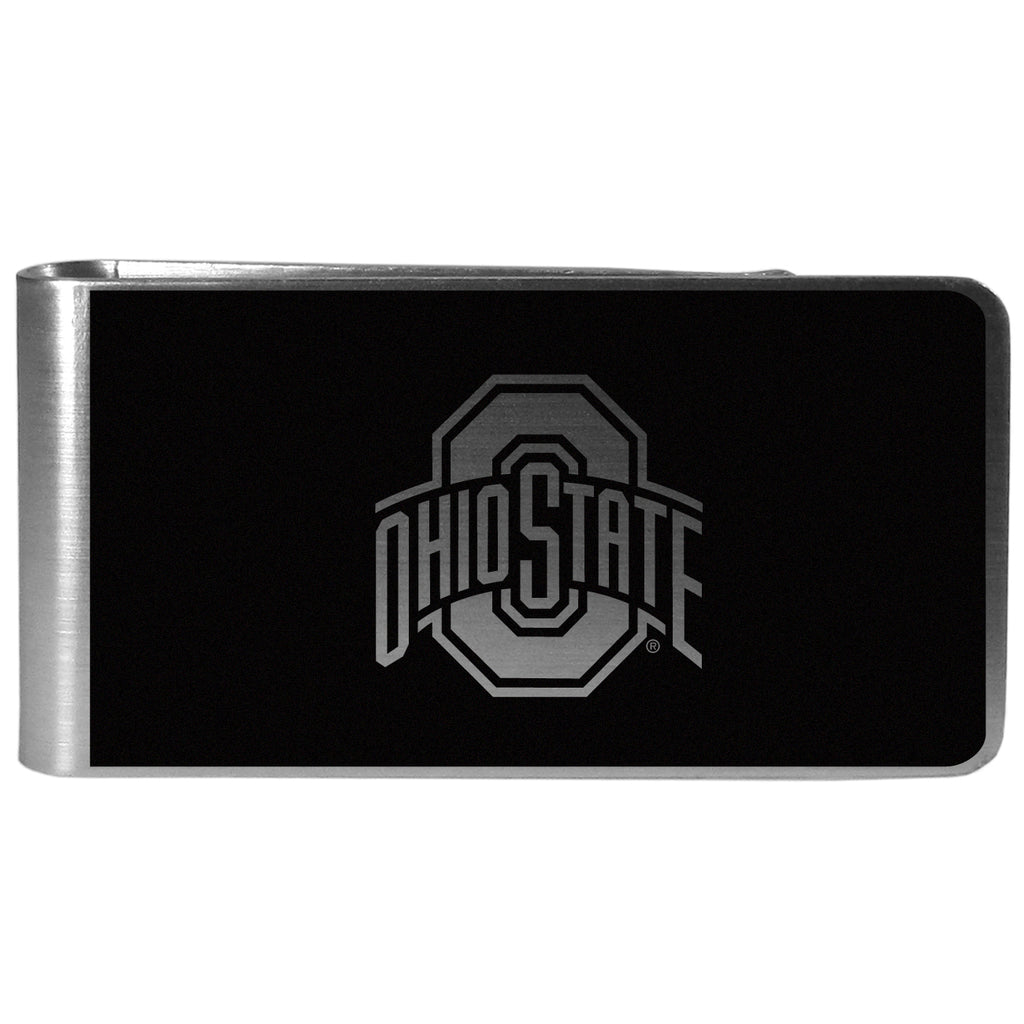 Ohio State Buckeyes   Black and Steel Money Clip 