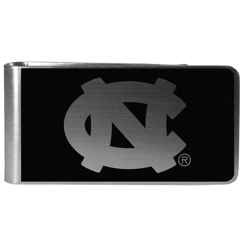 North Carolina Tar Heels   Black and Steel Money Clip 