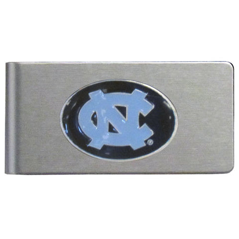 North Carolina Tar Heels   Brushed Metal Money Clip 