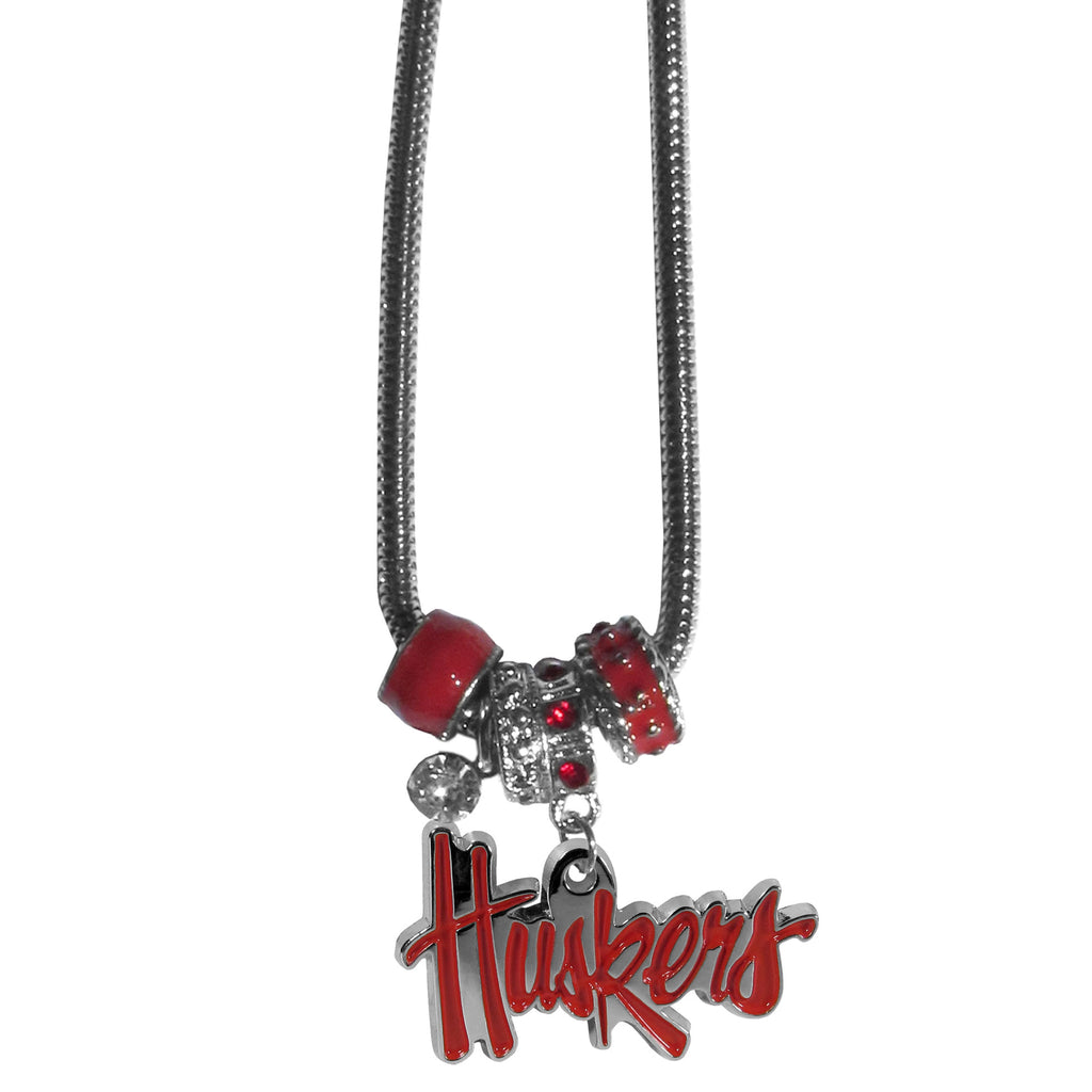 Nebraska Cornhuskers Euro Bead Necklace