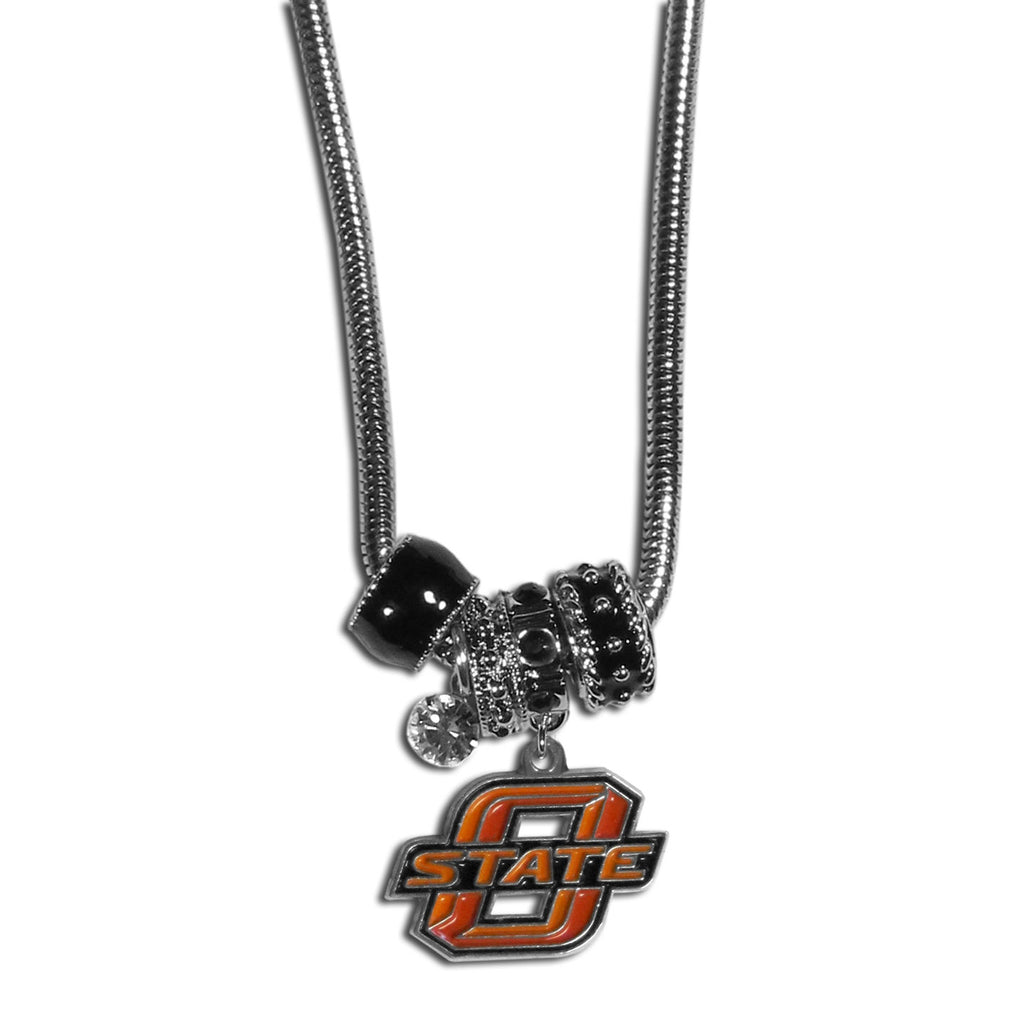 Oklahoma State Cowboys   Euro Bead Necklace 