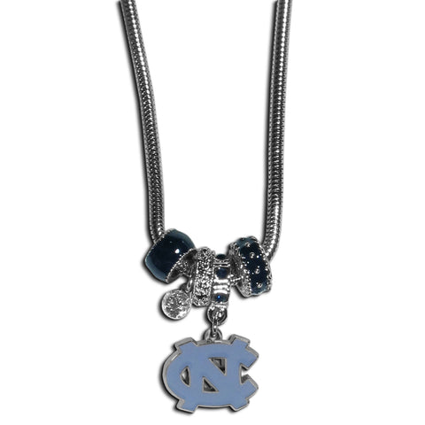 North Carolina Tar Heels   Euro Bead Necklace 