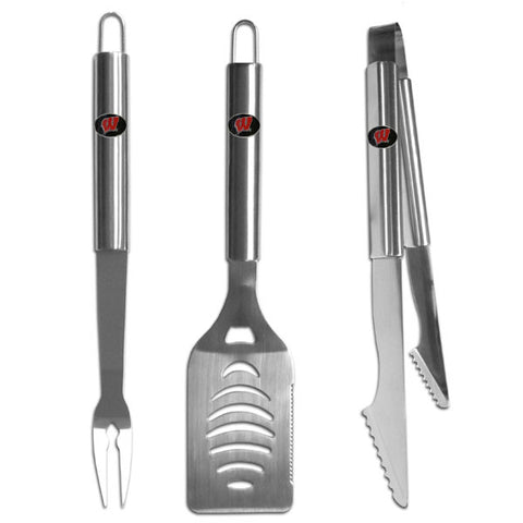 Wisconsin Badgers 3 pc BBQ Set