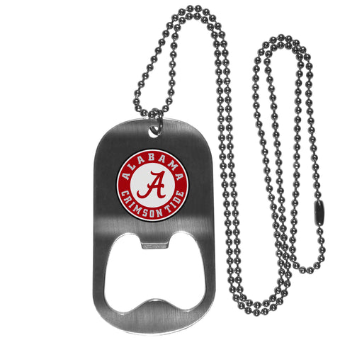 Alabama Crimson Tide Bottle Opener Tag Necklace