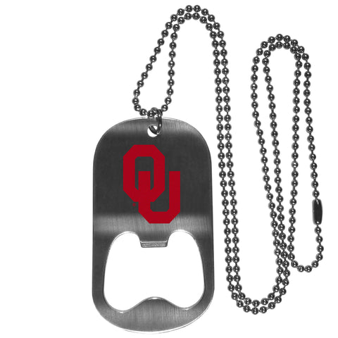 Oklahoma Sooners Bottle Opener Tag Necklace