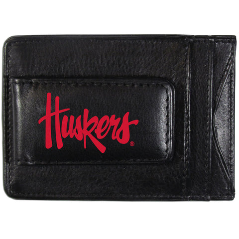 Nebraska Cornhuskers Logo Leather Cash & Cardholder