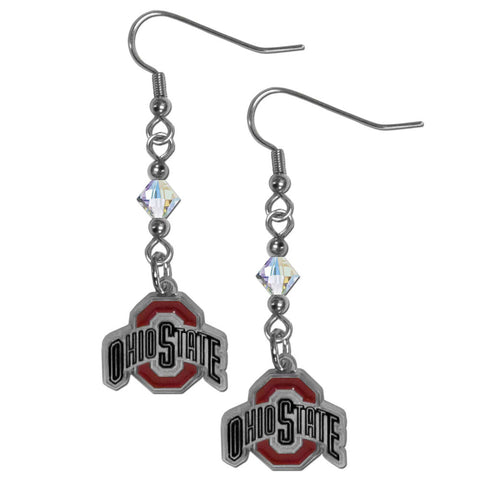 Ohio State Buckeyes   Crystal Dangle Earrings 