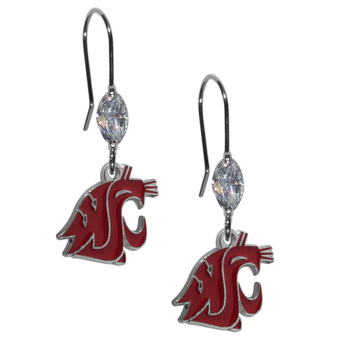 Washington St. Cougars Crystal Dangle Earrings