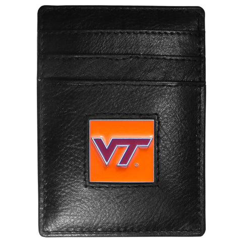 Virginia Tech Hokies   Leather Money Clip/Cardholder Packaged in Gift Box 