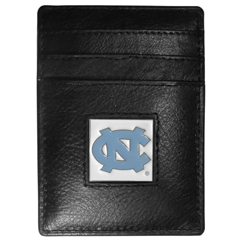 North Carolina Tar Heels   Leather Money Clip/Cardholder Packaged in Gift Box 