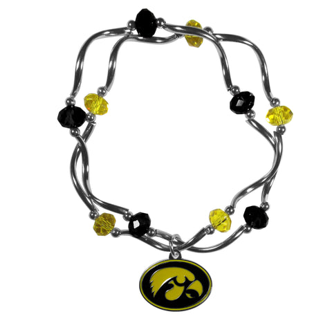 Iowa Hawkeyes Crystal Bead Bracelet