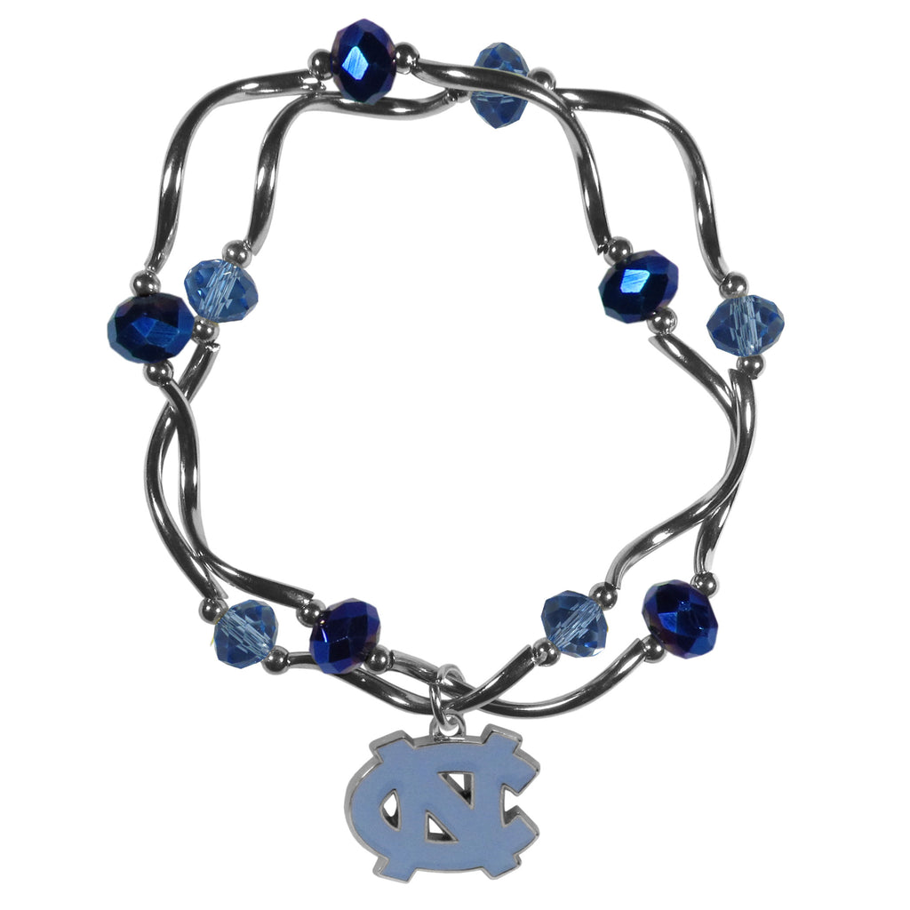 North Carolina Tar Heels   Crystal Bead Bracelet 