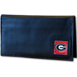 Georgia Bulldogs Deluxe Leather Checkbook Cover
