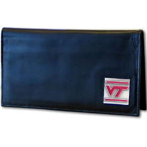 Virginia Tech Hokies Deluxe Leather Checkbook Cover