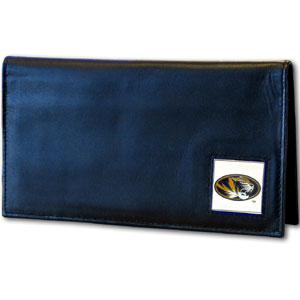 Missouri Tigers Deluxe Leather Checkbook Cover