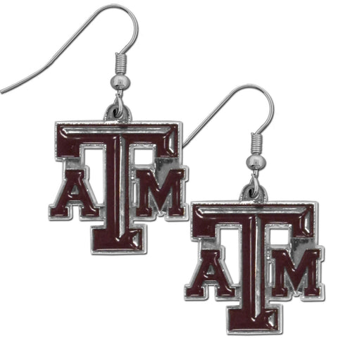 Texas A&M Aggies   Chrome Dangle Earrings 
