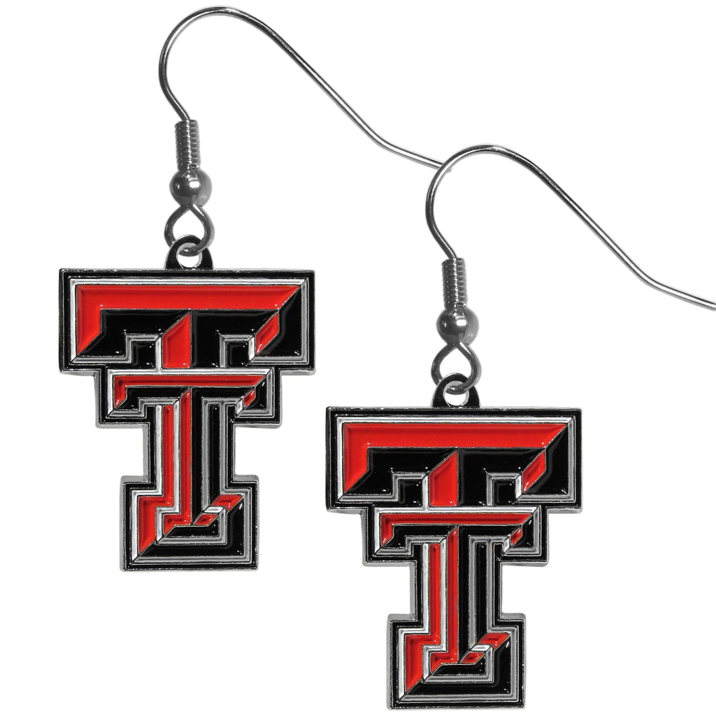 Texas Tech Red Raiders Chrome Dangle Earrings