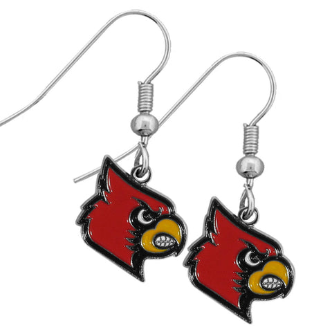 Louisville Cardinals   Chrome Dangle Earrings 