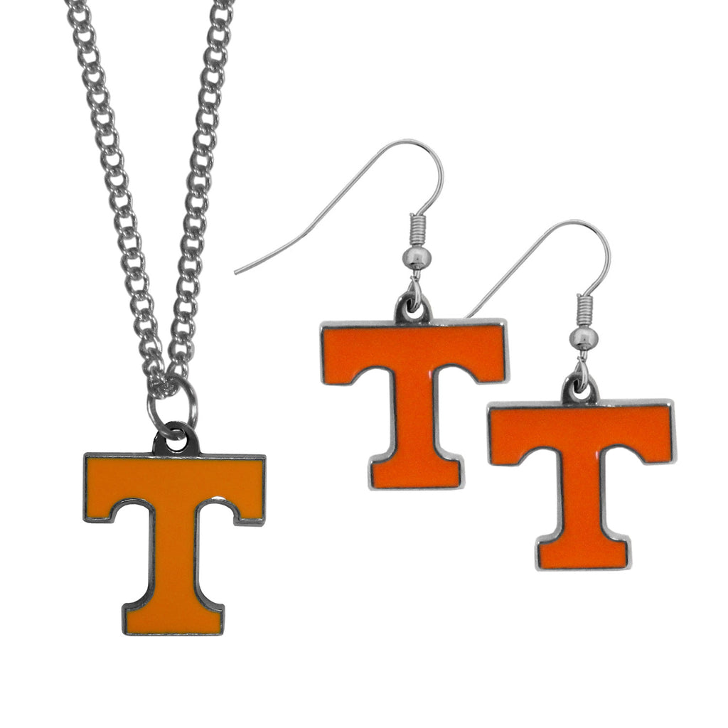 Tennessee Volunteers Dangle Earrings and Chain Necklace Set