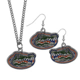 Florida Gators Dangle Earrings and Chain Necklace Set