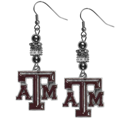 Texas A & M Aggies Euro Bead Earrings