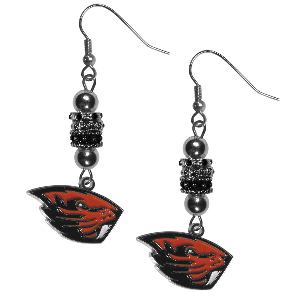 Oregon St. Beavers Euro Bead Earrings