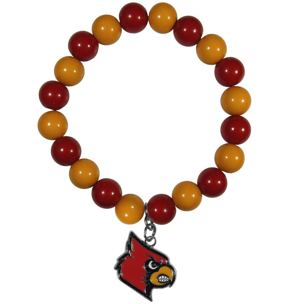 Louisville Cardinals Fan Bead Bracelet